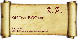 Kása Péter névjegykártya